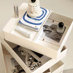 Rounded 5-Drawer Mobile Filing Cabinet With Open Top Storage