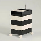 Rounded 5-Drawer Mobile Filing Cabinet With Open Top Storage