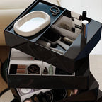 Rounded 5-Drawer Mobile Filing Cabinet With Open Top Storage