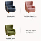 Rounded Corduroy Accent Chair for Kids, Cozy Reading Nook Seating