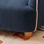 Rounded Corduroy Accent Chair for Kids, Cozy Reading Nook Seating