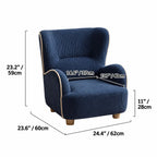 Rounded Corduroy Accent Chair for Kids, Cozy Reading Nook Seating Dimensions
