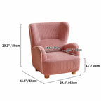 Rounded Corduroy Accent Chair for Kids, Cozy Reading Nook Seating Dimensions