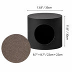 Rounded Multifunctional Pet-Friendly Nightstand With Storage and Locking Casters Dimensions