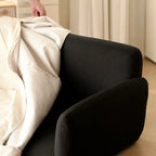 Rounded Plush Kids Folding Loveseat for Reading Nooks and Bedrooms