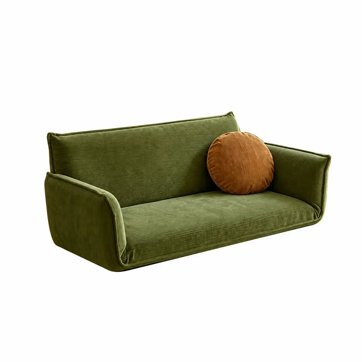 Rounded Plush Kids Folding Loveseat for Reading Nooks and Bedrooms
