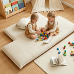 Rounded Plush Kids Folding Loveseat for Reading Nooks and Bedrooms