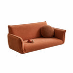 Rounded Plush Kids Folding Loveseat for Reading Nooks and Bedrooms