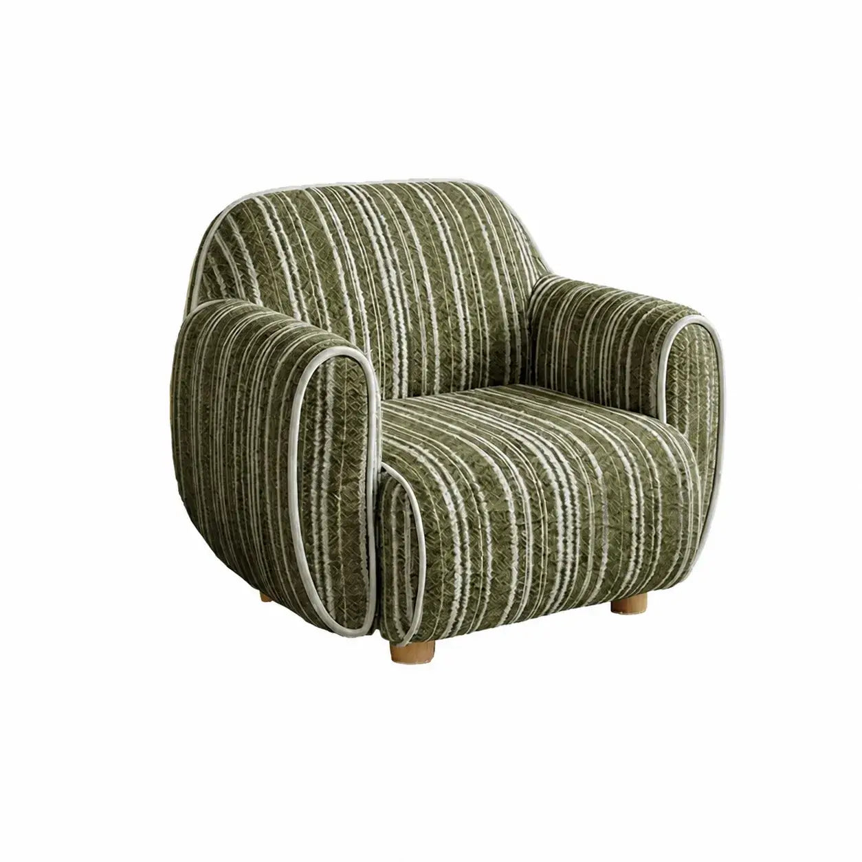 Rounded Ribbed Kids Chair Series With Cozy Boucle Texture for Reading Nooks