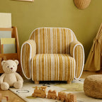 Rounded Ribbed Kids Chair Series With Cozy Boucle Texture for Reading Nooks Main Product Image