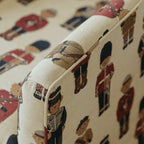 Royal Guard Jacquard Accent Chair With Barrel Silhouette for Reading Nooks