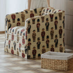 Royal Guard Jacquard Accent Chair With Barrel Silhouette for Reading Nooks