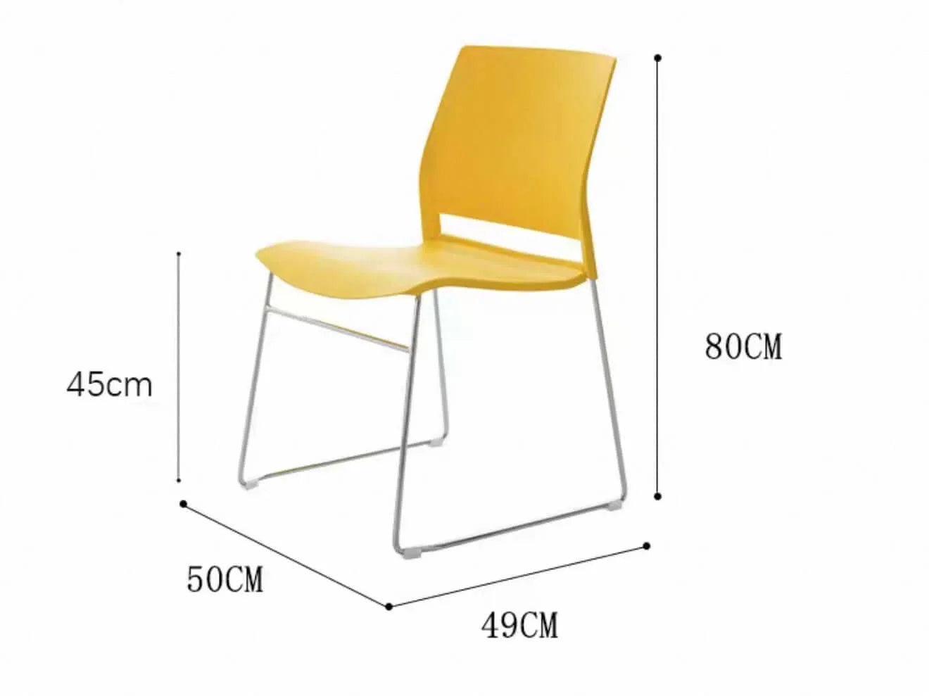 Royale Stackable Plastic Training Chair with Metal Frame