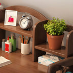 Rubberwood Adjustable Kids Desk with Hutch, Bookshelf & Storage