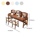 Rubberwood Adjustable Kids Desk with Hutch, Bookshelves and Drawers Dimensions