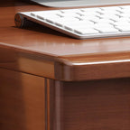 Rubberwood Kids Writing Desk with Integrated Bookshelf and Hutch