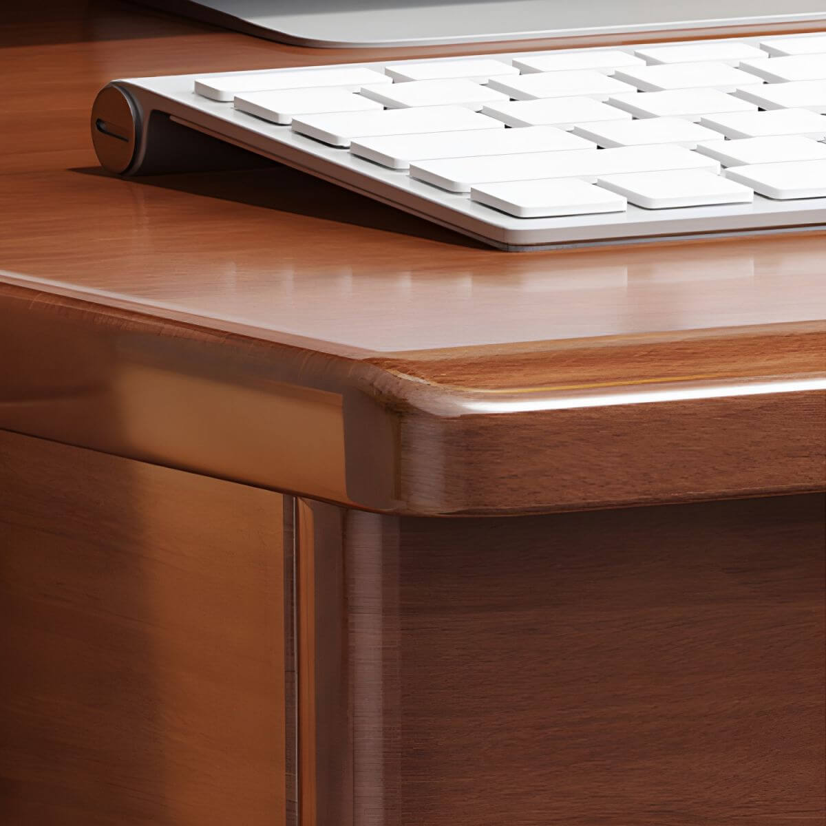 Rubberwood Kids Writing Desk with Integrated Bookshelf and Hutch