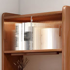 Rubberwood Writing Desk with Integrated Bookshelf and Modern Kids Desk Design