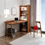 Rubberwood Writing Desk with Integrated Bookshelf and Modern Kids Desk Design