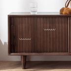 Rustic Pine Wood Shoe Storage Bench With Sliding Doors