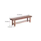 Rustic Solid Spruce Bench with Distressed Finish and H-Frame Support Dimensions