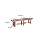 Rustic Solid Spruce Bench with Distressed Finish and H-Frame Support Dimensions