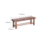 Rustic Solid Spruce Bench with Distressed Finish and H-Frame Support Dimensions