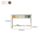 Rustic Wood Console Table with Drawers and Open Shelf Dimensions