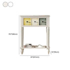 Rustic Wood Console Table with Drawers and Open Shelf Dimensions