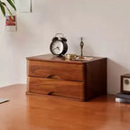 Rustic Wood Desktop Filing Cabinet Series With Shelf Storage