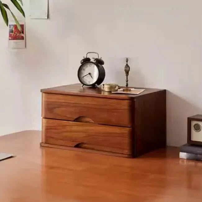 Rustic Wood Desktop Filing Cabinet Series With Shelf Storage