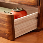 Rustic Wood Desktop Filing Cabinet Series With Shelf Storage