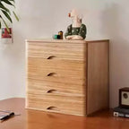 Rustic Wood Desktop Filing Cabinet Series With Shelf Storage
