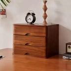 Rustic Wood Desktop Filing Cabinet Series With Shelf Storage