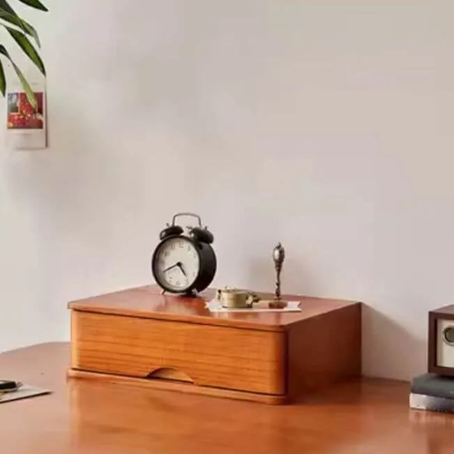 Rustic Wood Desktop Filing Cabinet Series With Shelf Storage