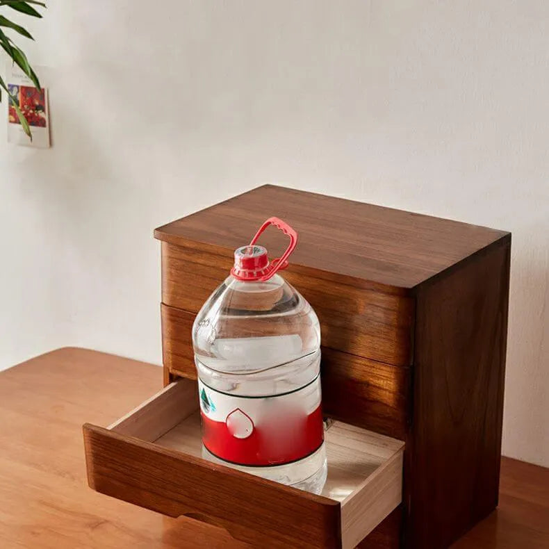 Rustic Wood Desktop Filing Cabinet Series With Shelf Storage