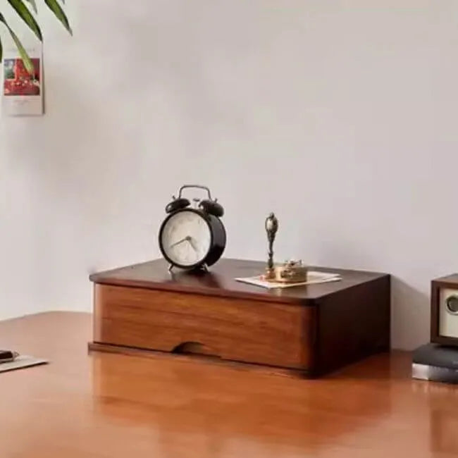 Rustic Wood Desktop Filing Cabinet Series With Shelf Storage