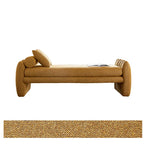 Scalloped Fabric Bedroom Bench with Solid Wood Frame and High-Density Cushioning