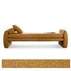 Scalloped Fabric Bedroom Bench with Solid Wood Frame and High-Density Cushioning
