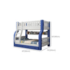 Scandinavian Blue Kids Bunk Bed - Pine Wood, Safe & Stylish Dimensions