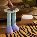 Scandinavian Cat Scratching Tree With Bed and Tabletop Platform