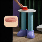 Scandinavian Cat Scratching Tree With Bed and Tabletop Platform