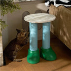 Scandinavian Cat Scratching Tree With Bed and Tabletop Platform