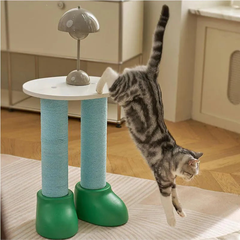 Scandinavian Cat Scratching Tree With Bed and Tabletop Platform Main Product Image メイン画像