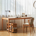 Scandinavian Cherry Wood Desk With Optional Cabinet