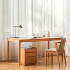 Scandinavian Cherry Wood Desk With Optional Cabinet