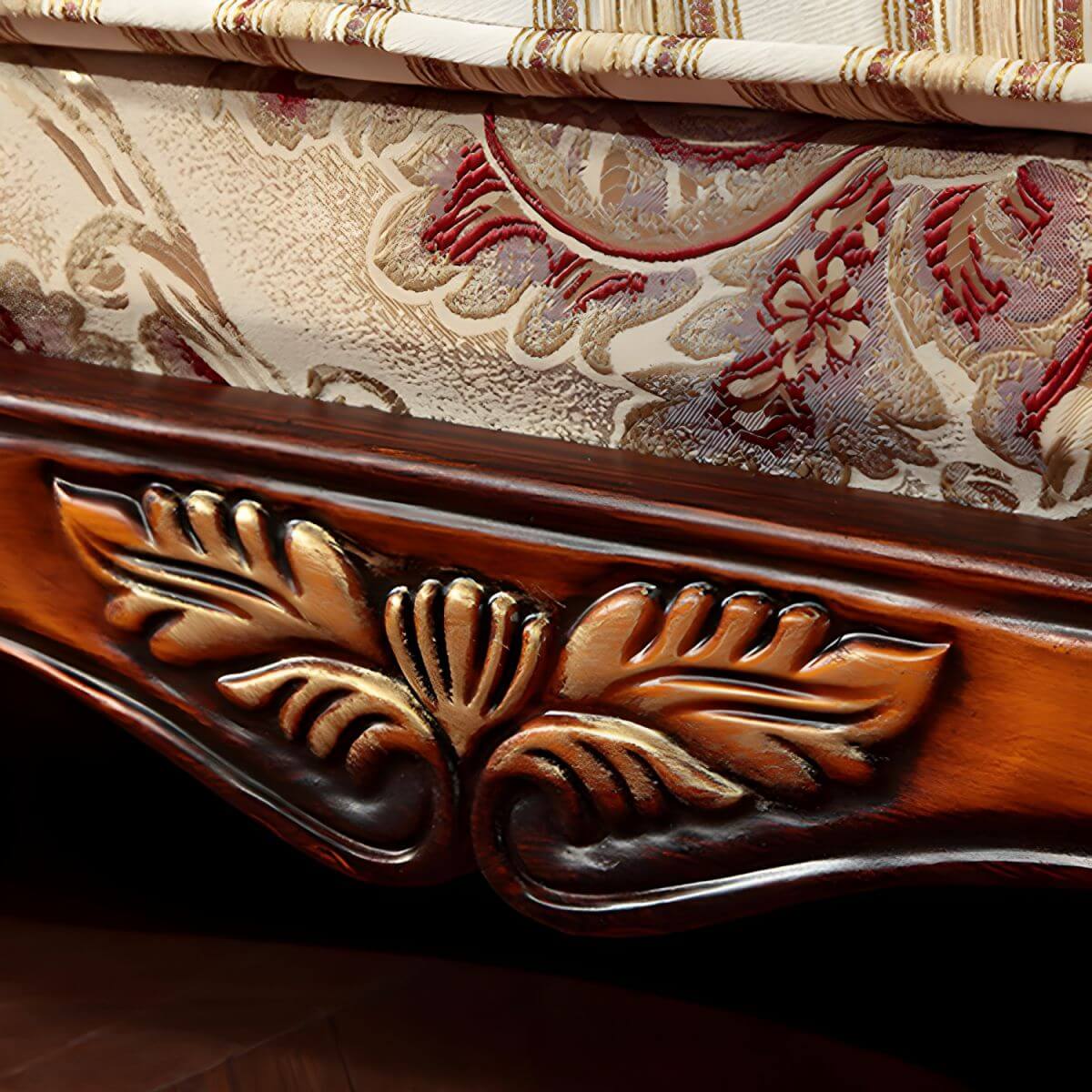 Scandinavian Cotton Blend Curved Sofa with Rolled Arms and Camelback Design