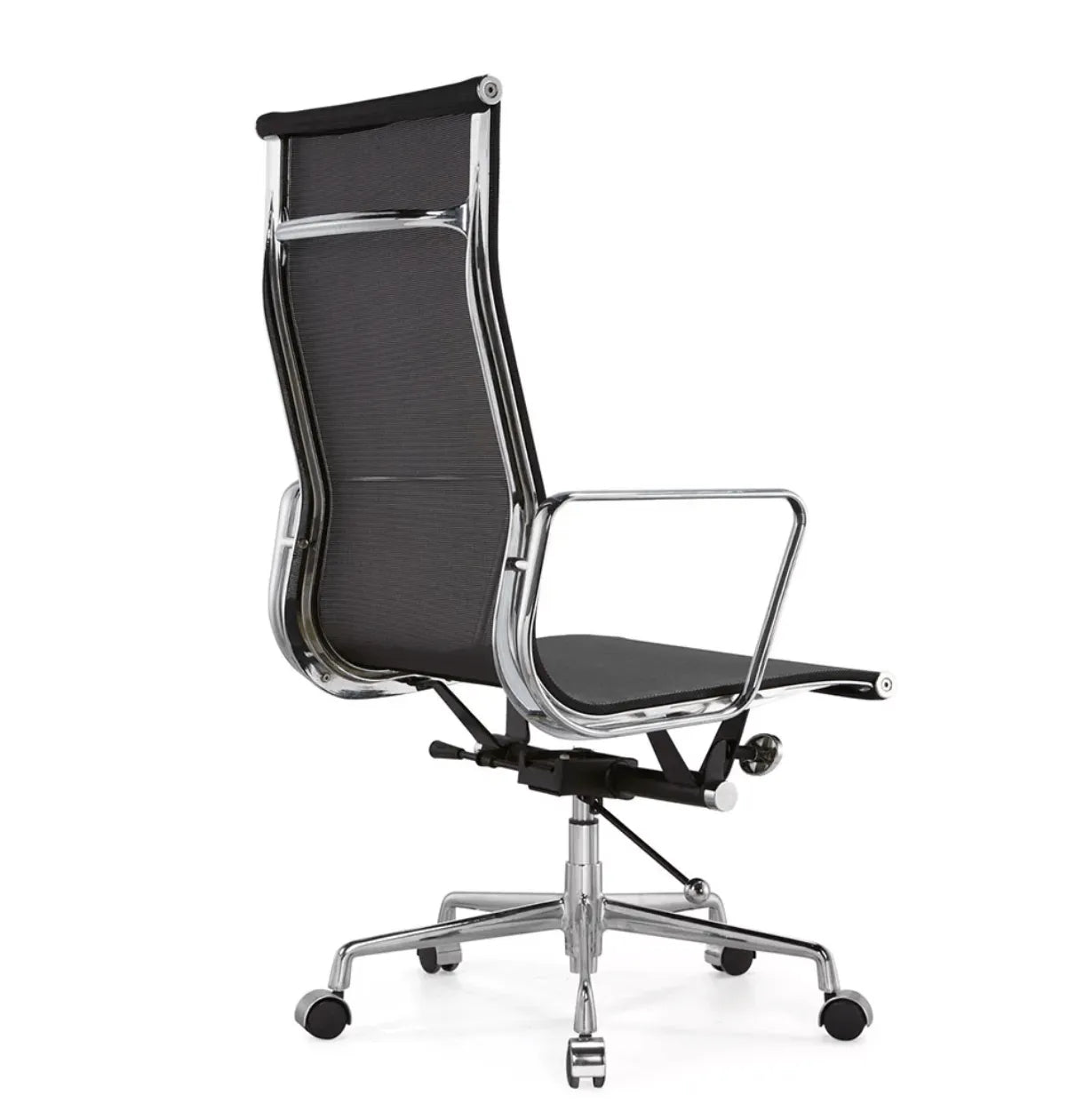 Scandinavian Ergonomic Mesh Office Chair with Chrome Base Image secondaire du produit