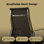 Scandinavian Ergonomic Mesh Office Chair with Chrome Base