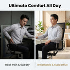 Scandinavian Ergonomic Mesh Office Chair with Chrome Base